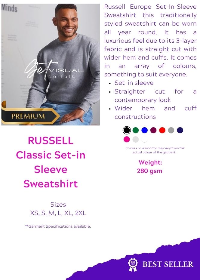 RUSSELL Classic Set in Sleeve Sweatshirt