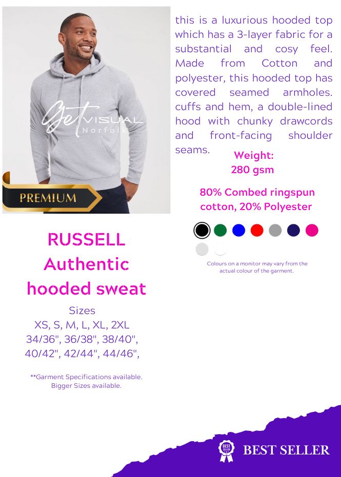 RUSSELL Authentic Hooded Sweat