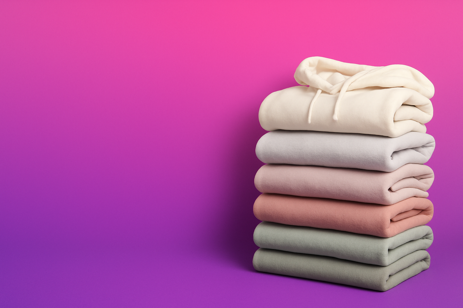 could we make the hoodies softer colours please? 